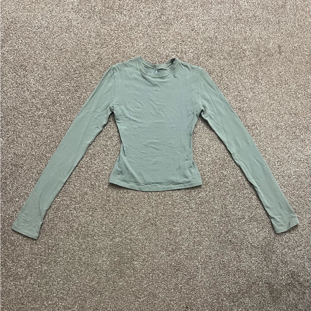 SKIMS Cotton Jersey Long Sleeve T-Shirt - Picture 5 of 5